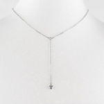 Luv‎ mei 925 single stone cubic zirconia lariat 16" Necklace Photo 0