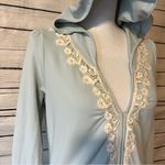 Anthropologie  Saturday Sunday Light Blue Hoodie with Lace Accents Photo 3