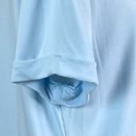 Stylus Women’s Top Pullover Crew Neck Rolled Sleeve Light Baby Blue Size Large Photo 8