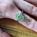 Natural Peridot Sterling Silver Ring Size 10 Green Photo 3