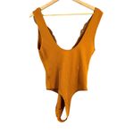 Free People  Intimately Lace Ribbed Bodysuit Burnt Orange Size Small Y2K Photo 2