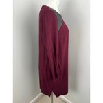 Amanda Uprichard  Burgundy Maroon Faux Leather Long Sleeve Dress Medium Photo 2