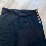 Xhilaration Black wide leg trousers with button detailing - Black flowy comfortable pants Photo 1