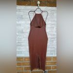 ALIX NYC Shiloh Halter Dress in Iridescent Copper medium Brown Photo 7