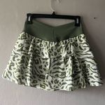 Aerie  Offline Green & Cream Animal Print Maggie Ruffle Tiered Tennis Skort Sz M Photo 3