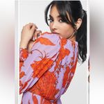 ASOS  DESIGN Pleated Floral Long Sleeve Maxi Dress size 2 Photo 1