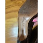 Phyllis Poland Pointed Toe Pumps Italian Leather Snakeskin Print Classic Style Brown Size 8 Photo 3