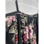 Purple Snow  Cold Shoulder Floral Lace Up Blouse Top Photo 3