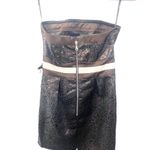Ark & Co. Strapless Mini Brown & Black Print Dress Size Small Photo 3
