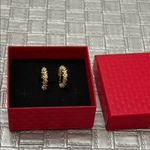 Gold Textured Nugget Mini Hoop Earrings w/ Gift Box Photo 6