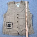 Jessica Howard Vintage Vest Women's 14 Button Front Tan Pocket Lightweight 90s Photo 5