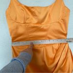 House Of CB  ‘Bianca’ Tangerine Satin Pleated Corset Midi Dress NWOT‎ size L Photo 6