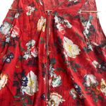 The Kooples ‎ Silk Floral Tank Top Red Spring Flower Size M Exposed Zipper Photo 3