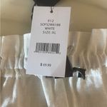 Saks 5th Avenue Saks Fifth Avenue White Linen Puff Sleeve Tiered Midi Dress XL NWT Photo 5