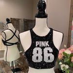 Victoria's Secret Victoria’s Secret PINK Halter Bralette Sequins Swim Top Photo 0