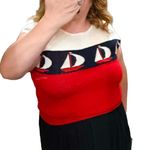 Cambridge Court Vintage Nautical Sailboat Sweater Vest Red White Blue Preppy S Photo 5