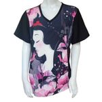 Disney NWT & Cherokee Tooniforms Snow White Scrubs Top (M) Photo 0