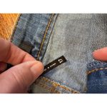 Womens Faded Denim Skirt Asymmetrical Hem Button Closure Size 17 Blue Photo 1