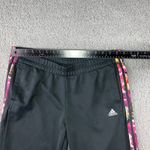 Adidas Track Pants Women Medium Floral Stripe Side Logo Athletic Photo 2