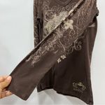 Katydid Long Sleeve cross wings studded rhinestones affliction style Read desc. Brown Photo 4