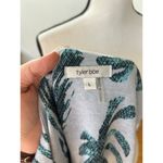 Tyler Boe Light Blue & Teal Palm Leaf Print Sleeveless Maxi Dress Size L Photo 3