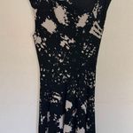 Tracy Reese | Abstract Midi Dress Asym Neckline Black Ecru | M Photo 0