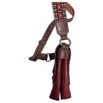 Nino Bossi Crossbody Bag Womens Red Genuine Leather Suede Flap Boho Strap Purse Photo 8