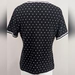 CeCe 3/$20 🔖 |  Black and White Polka Dot Short Sleeve Top Photo 2