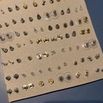 Lot Of 60 Women’s/ Girl’s Costume Stud Earrings Pierced Earring Studs Variety Photo 8