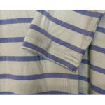 Matilda Jane Womens 3/4 Sleeve Top Size Small T-Shirt Teal Blue Striped Photo 2