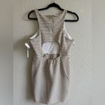 Trixxi Cream Asymmetrical Cut Out Tank Top Photo 2