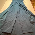 Kay Unger  Rowan Walk Thru Jumpsuit Sleeveless Draped Crew Neck Crepe Gown 10 NEW Photo 9