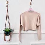 Lovers + Friends Keaton Cropped Sweater Tan Size S Photo 4