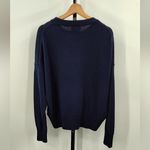 Quince Organic Cotton Boyfriend Crew Sweater in Navy Photo 4