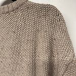 Mango MNG  Mock Neck Tan Wool Blend Cable Knit Sweater Womens Size XS Oversized Photo 3