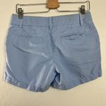 J.Crew Women's Blue Flat Front Button Pocket Chino Shorts #3559 Photo 3