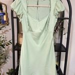 All in Favor  Mint Mini Dress with puffy sleeves size medium Photo 0