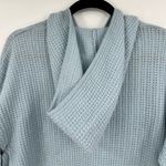 Alo Yoga π NWT 100% Cashmere Plush Waffle Full Zip Hoodie Crystal Blue Small Photo 10