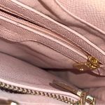 Bebe NWOT Los Angeles Evie with shoulder strap Pink Pebble Faux Leather Photo 9