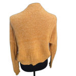 Kendall + Kylie Mustard Yellow Chunky Knit Crop Sweater - Size Small Cotton Photo 6
