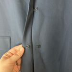 Tamostu New York Coat Women 12 Navy Blue Academia Long Length Clasp Close Photo 5