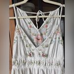 Anthropologie By  embroidered tank top blouse floral asymmetrical vneck boho Photo 2
