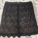 Guess  Women's Black Lace Mini Skirt Size 6 Party Cocktail Scalloped Hem Photo 1