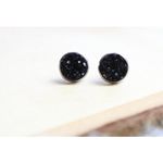 Boutique Black Crystal Druzy Earrings | Gold Filled Photo 4