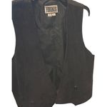 Forenza Leather Vest Double Breasted Career Party Vest Black Size L Photo 0