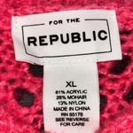 FOR THE REPUBLIC  HOT PINK MOHAIR MIX BALOON SLEEVE KNIT SWEATER Photo 3