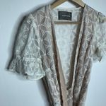 Reformation  Lucas Eyelet Mini Dress Womens New Small Ivory Photo 1