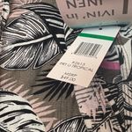 Per Se  Palm Print Linen Blend Drawstring Pants‎ Size Large Photo 4