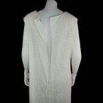 Studio One Womens 18 Ivory Lace Overlay Midi Dress Pearl Neckline Sleeveless Photo 14