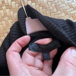 The range black ribbed knit‎ cowl neck midi dress w/ high slit Women’s Size xs Black Photo 4